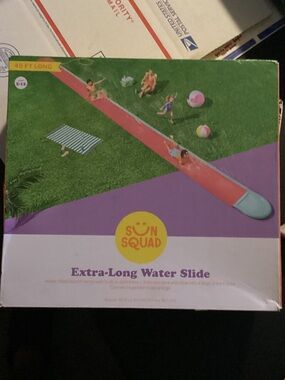 Sun Squad Extra-Long Water Slide in Red and Teal